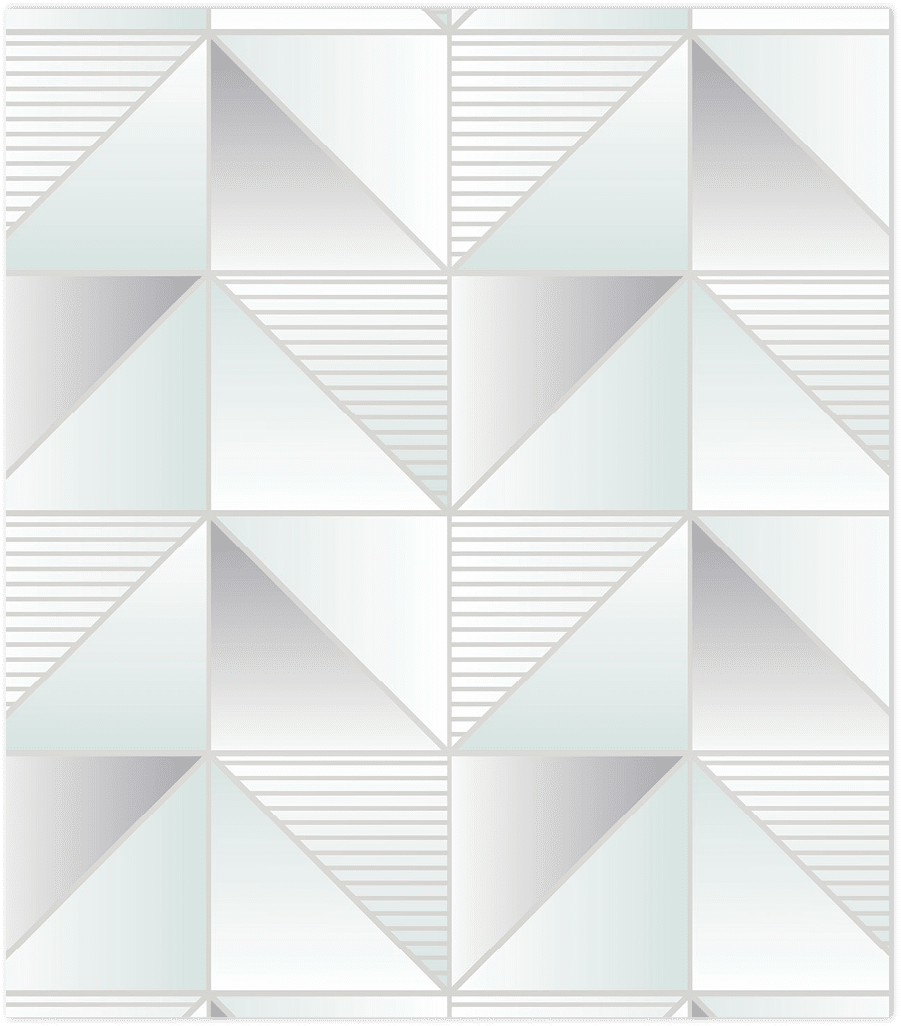 mint green and silver modern cubist wallpaper