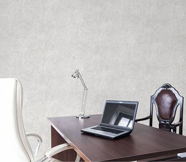 Office with grey texture wallpaper